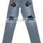 2016 personalized decals affixed cloth printed flower jeans tide models was thin stretch pants feet harem pants female autumn