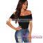Big Stock Wholesale Mesh Patchwork Sleeveless High Side Split Fashion Tops