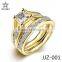 Wholesale factory 2016 trendy new Zircon diamond gold rings designs for women                        
                                                Quality Choice