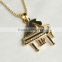 18k Gold plated and platina plated high notes necklace