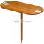 eco-friendly bamboo Outdoor Wine folding Table 2 Pcs Dating need Outdoor Oval Wine Champagne Grass Bamboo Drinking wine Table                        
                                                Quality Choice