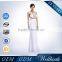 Simple Design Sexy Long White Tight Cocktail Dress With Long Tail