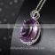 wholesale sale jewellery set 18K gold plated 925 sterling silver precious natural Amethyst gemstone pendant necklace