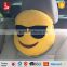 2015 Chinese supplier new designed plush stuffed yellow emoji cushion for car pillow toys for baby