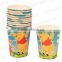 12oz disposable single wall coffee paper cups with lid