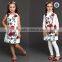2015 new arrival sleeveless floral printed knee length tutu dress girls' dress