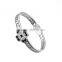 Stainless Steel Lucky Four Leaf Clover Bangle Bracelet for Mother's Day Gift