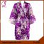 300807 Women Floral Satin Dressing Gown