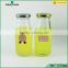 300ml clear glass juice bottle milk glass bottle with metal lids