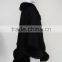 Fashion Style Women Black Color Cashmere Poncho with Fox Fur Trim Cape/Shawl