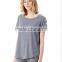 Custom Fashion Loose fit blank rounded hem t shirt women t shirt