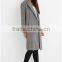 2015 New apparel fashion designs grey longline winter coats for woman