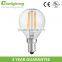 CE ROHS UL Dimmable full glass G45 E27 E14 E12 led filament bulb