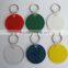 HEYU plastic soft pvc rectangular soft rubber key tag with keychain