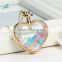 Wholesale heart shape birthday stone crystal pendant necklace