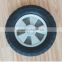 8x1.75 inch flat free caster rubber wheel with diamond tread for material handling equipment