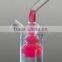 Clear glass oil and vinegar bottle for kitchenware