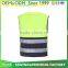 OEM service unisex breathable adults jackets yellow high visibility reflective safety vest