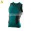 Custom New design mens performance fit tri singlet running singlets