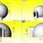 5m LED lighting inflatable igloo tent LED lighted inflatable dome tent remote control color changing LED inflatable party tent