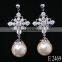 Fashion imitation pearl earring design/wholesale charms stud earring with pin