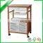 KD wooden kitchen trolley with metal basket