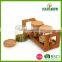 Air tight glass canister sets with wooden rack