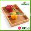 Best selling 3pcs bamboo food serving tray bamboo kitchen tray