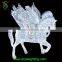 2016 new acrylic waterproof Pegasus flying white winged horse led light with wings for outdoor decorations