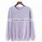 BGA15049 Ladies Fashion Round Neck Long Sleeve Loose Style Cotton Sweater