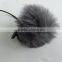 Fuzzy Shower Cap Style Lav Windscreens for lapel microphone w white black grey