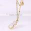 China top wholesale fashionable teddy bear shell gold long chain necklace
