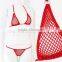 woman sexy hot fishnet bra and g-string set