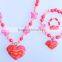 Heart-shaped Polymer style Clay Necklace Bracelet Ring Kids Jewelry Set