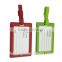 Novelty promotional stripes printed funny clear pvc pu luggage tags with customized logo