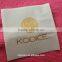 White soft damask woven label for children clothing