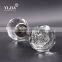 Faceted Brushed Nickel Finish Clear Glass Door Knobs and Handles