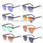 Tropical trending lens print true color transfer leopard half frame sunglasses for women