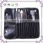 Nice quality 12 pieces black/rose red goat hair face brush set makeup brushes