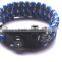 550 braided rope paracord survival bracelet with compass Whistle