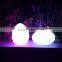 egg shape wireless induction charge water floating IP68 LED garden light ball with IR/RF/APP remote control