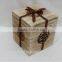customized engraved wood tea box for wholesale