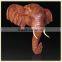 Modern home wall decor hanging polyresin elephant head figure wholesale