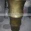 Golden fiberglass planter flowerpot