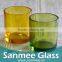 2PCS American Style Color Spray Thick Wall Glass Candle Holder