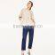 OEM Wholesale Custom Made Asymmetric Frilled Top Latest Design Girls Woman Top