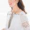 women's see through look lace fabric off-shoulder blouse