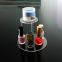 Modern Makeup Stand Rotating Round Nail Polish Display Clear Glass Cosmetic Holder