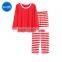 Pajamas Women Summer Set with Top & Striped Pants