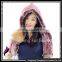 CX-C-242F 2016 New Women Warm Rex Rabbit Fur Knitting Hat